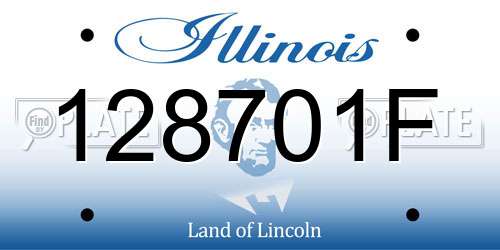 128701F Illinois License Plate