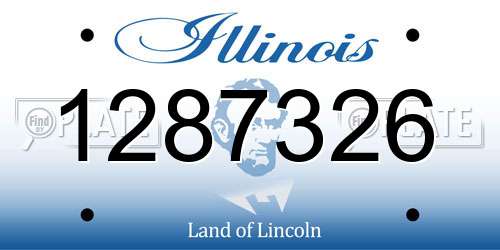 1287326 Illinois License Plate