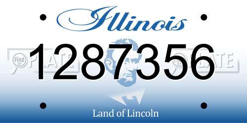 1287356 Illinois License Plate