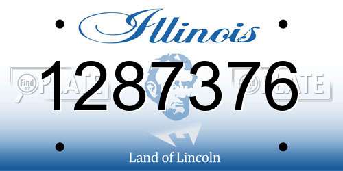 1287376 Illinois License Plate