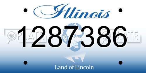 1287386 Illinois License Plate