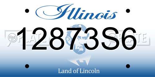 12873S6 Illinois License Plate