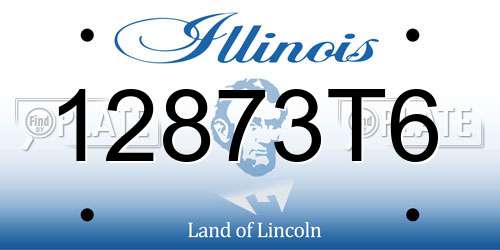 12873T6 Illinois License Plate