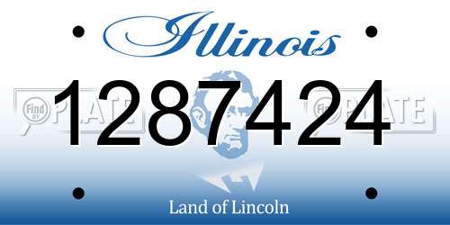 1287424 Illinois License Plate