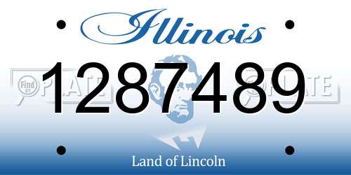 1287489 Illinois License Plate