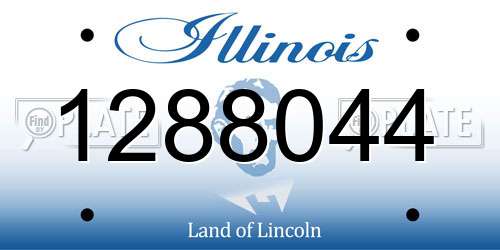 1288044 Illinois License Plate