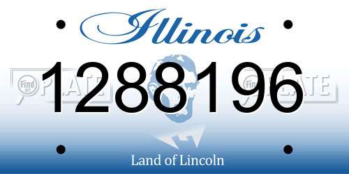 1288196 Illinois License Plate