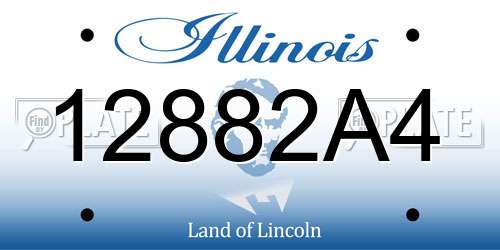 12882A4 Illinois License Plate