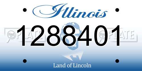 1288401 Illinois License Plate