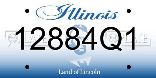 12884Q1 Illinois License Plate