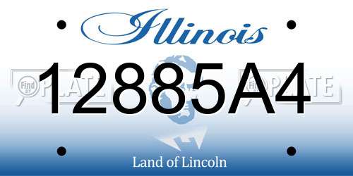 12885A4 Illinois License Plate