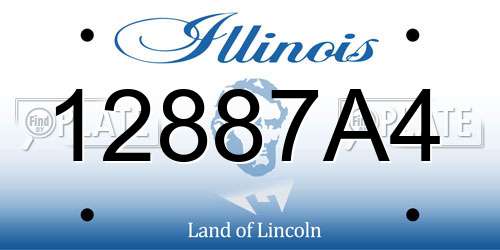 12887A4 Illinois License Plate