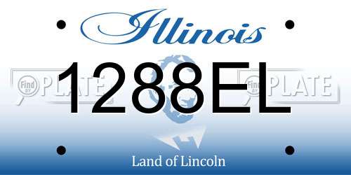1288EL Illinois License Plate