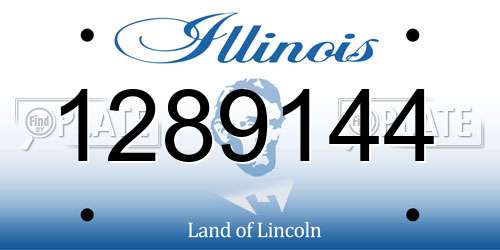 1289144 Illinois License Plate