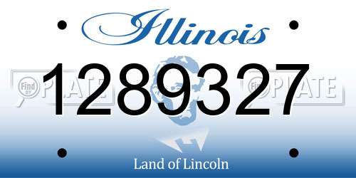 1289327 Illinois License Plate