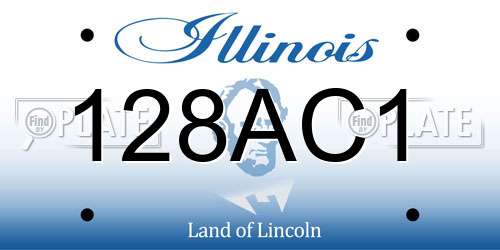 128AC1 Illinois License Plate