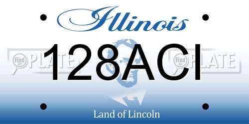 128ACI Illinois License Plate