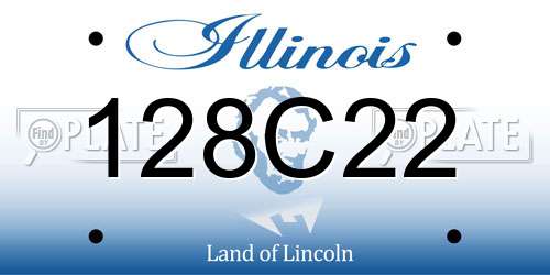 128C22 Illinois License Plate