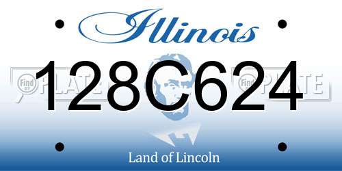 128C624 Illinois License Plate