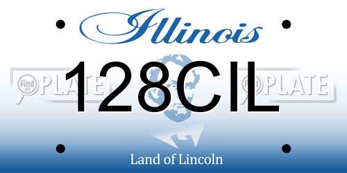 128CIL Illinois License Plate