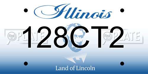 128CT2 Illinois License Plate