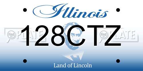 128CTZ Illinois License Plate