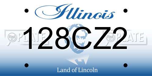 128CZ2 Illinois License Plate
