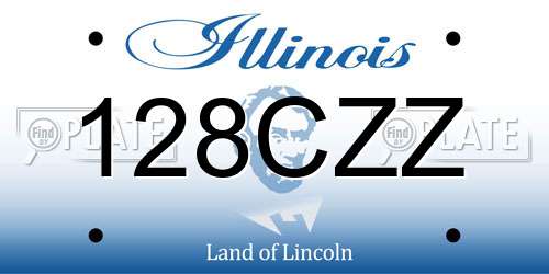 128CZZ Illinois License Plate