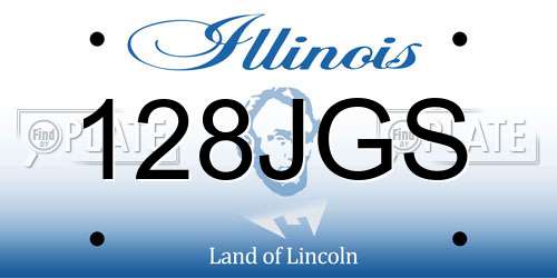 128JGS Illinois License Plate
