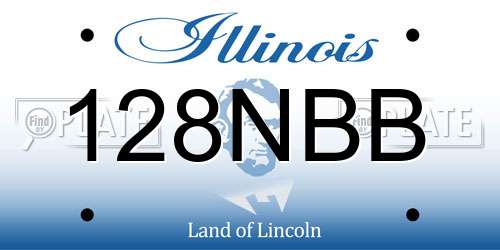 128NBB Illinois License Plate