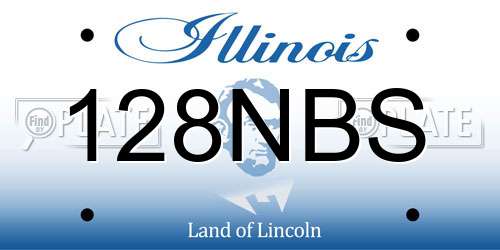 128NBS Illinois License Plate