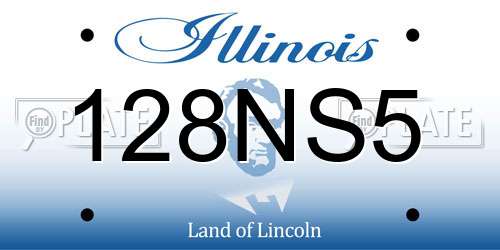 128NS5 Illinois License Plate