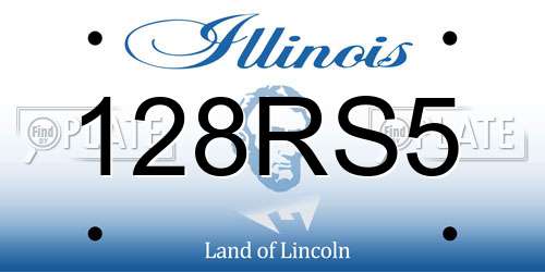 128RS5 Illinois License Plate