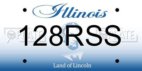 128RSS Illinois License Plate