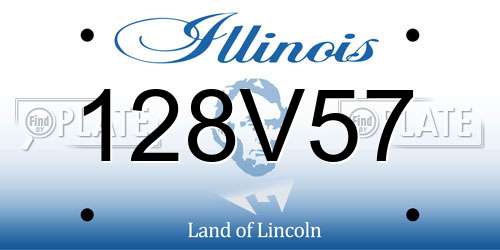 128V57 Illinois License Plate