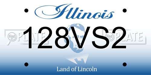 128VS2 Illinois License Plate