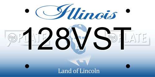 128VST Illinois License Plate