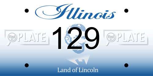 129 Illinois License Plate
