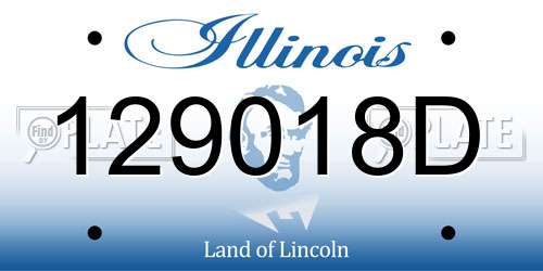 129018D Illinois License Plate