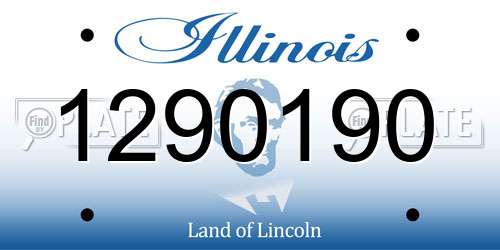 1290190 Illinois License Plate