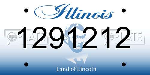 1291212 Illinois License Plate