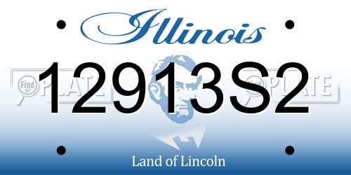 12913S2 Illinois License Plate
