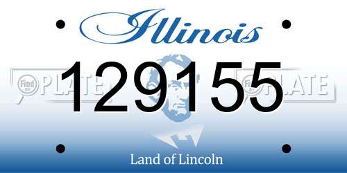 129155 Illinois License Plate