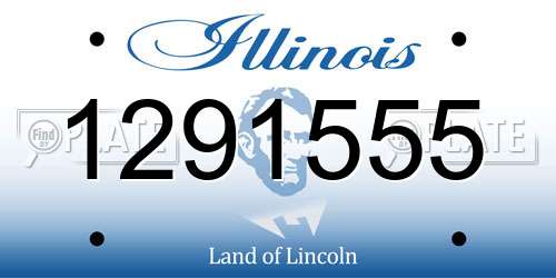 1291555 Illinois License Plate