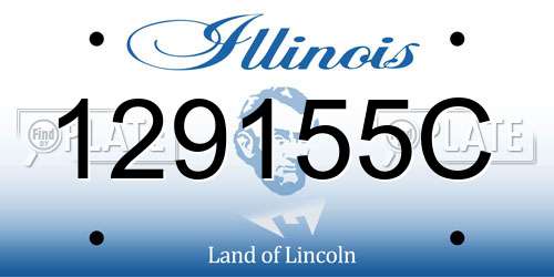 129155C Illinois License Plate