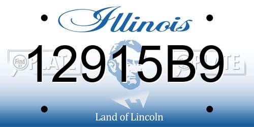 12915B9 Illinois License Plate