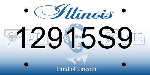 12915S9 Illinois License Plate