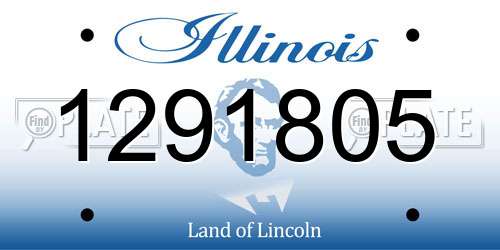 1291805 Illinois License Plate