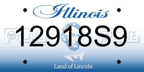 12918S9 Illinois License Plate