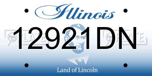 12921DN Illinois License Plate